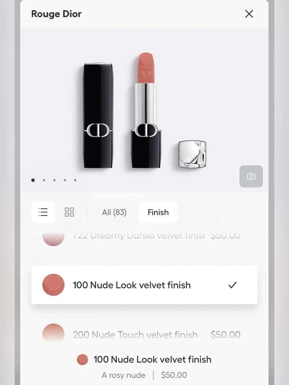 NEW Dior Rouge Dior Couture Colour Lipstick- 100 Nude Look Velvet